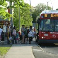 The 86 Elmvale picking up passengers